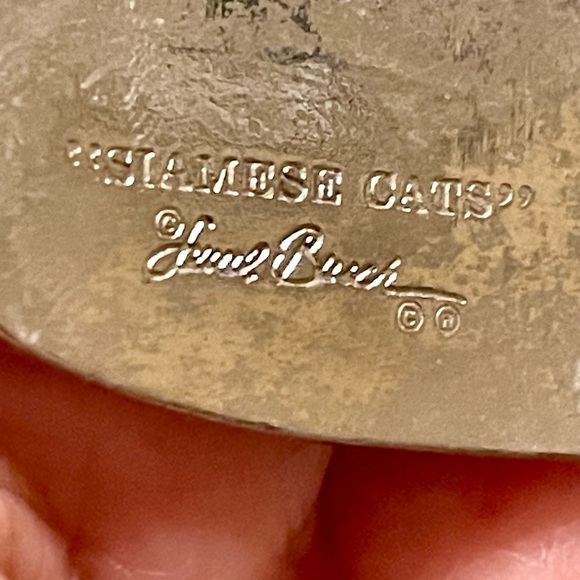 Laurel Burch Cat Earrings - Gray and Pink - Picture 3 of 3